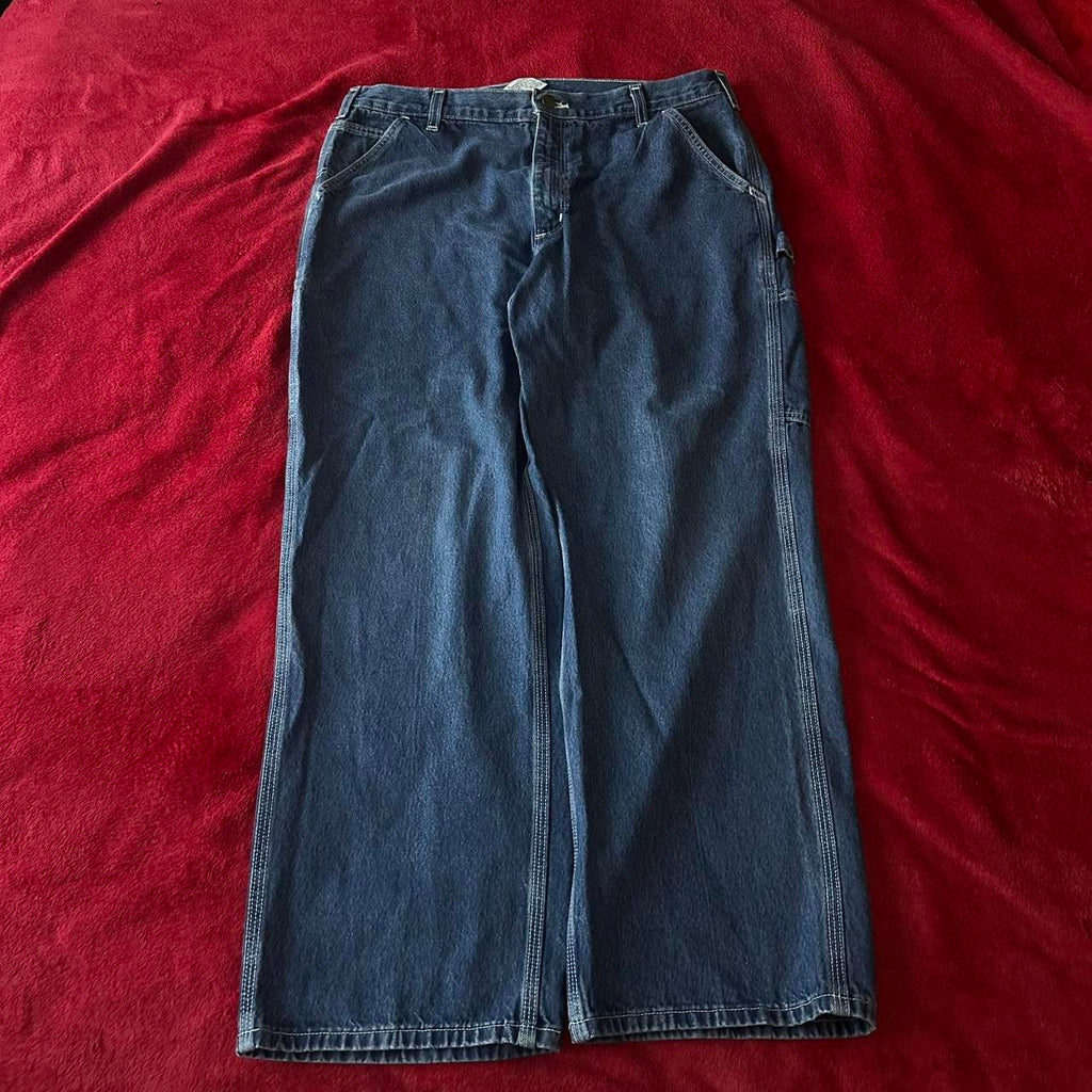 Carhartt Men's Navy and Blue Jeans