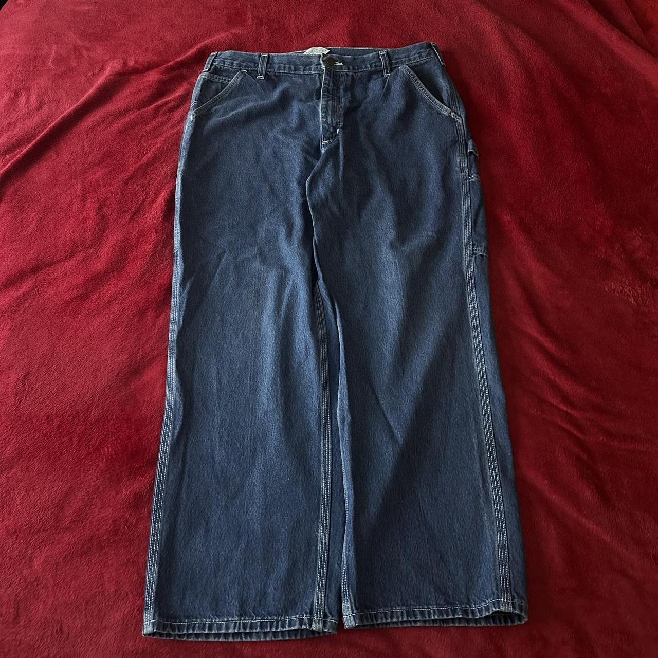 Carhartt Men's Navy and Blue Jeans