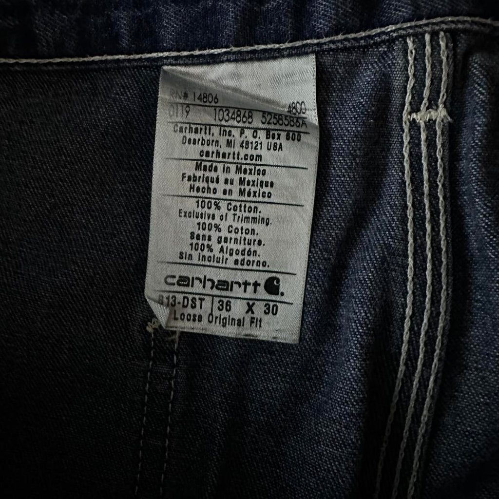 Carhartt Men's Navy and Blue Jeans