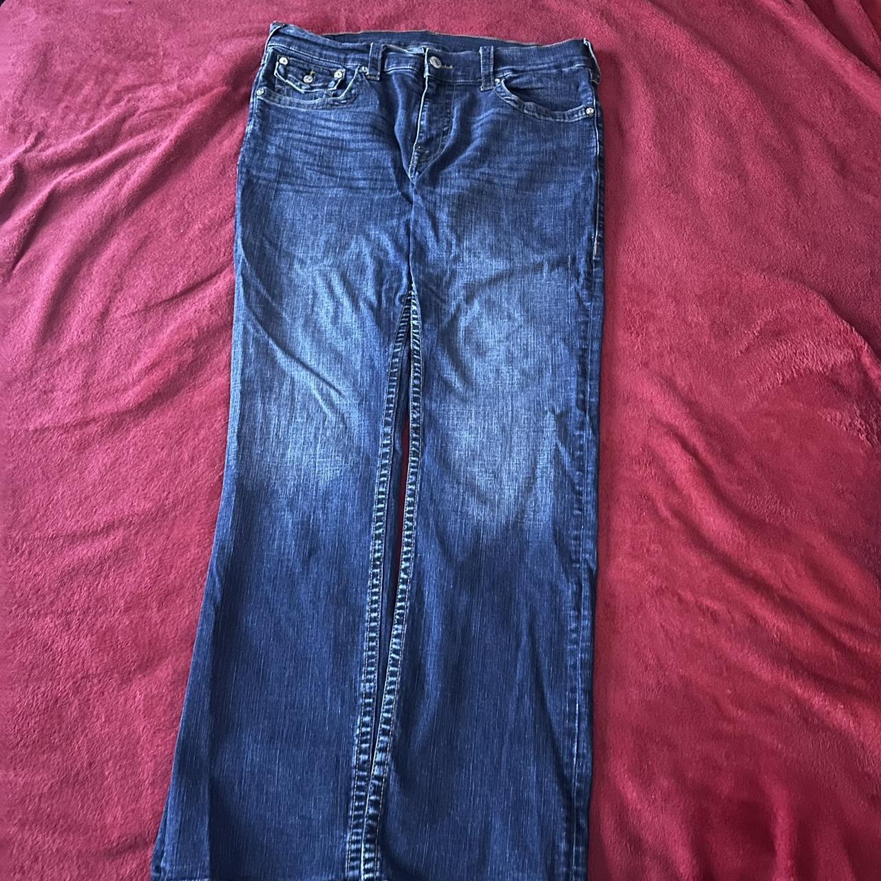 True Religion Men's Navy and Blue Jeans