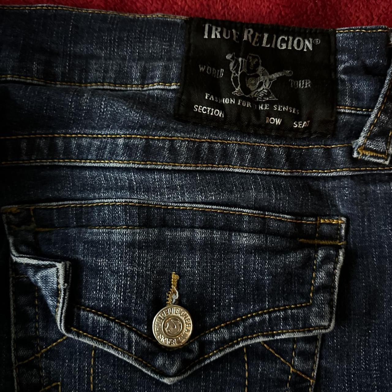 True Religion Men's Navy and Blue Jeans