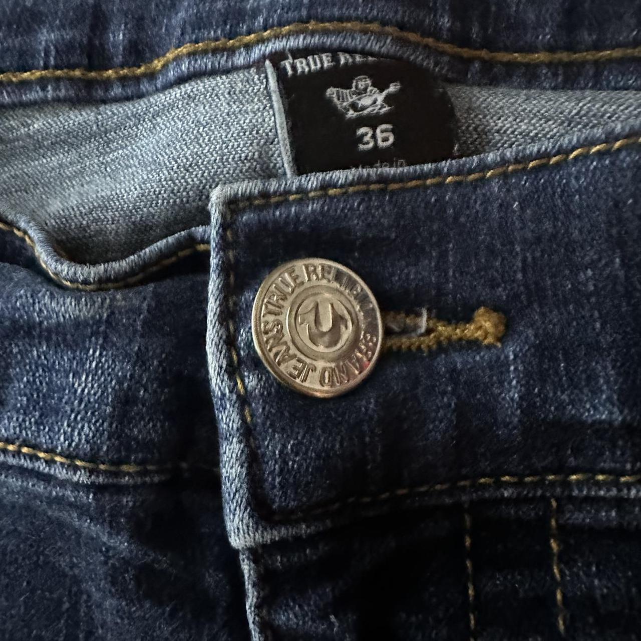 True Religion Men's Navy and Blue Jeans