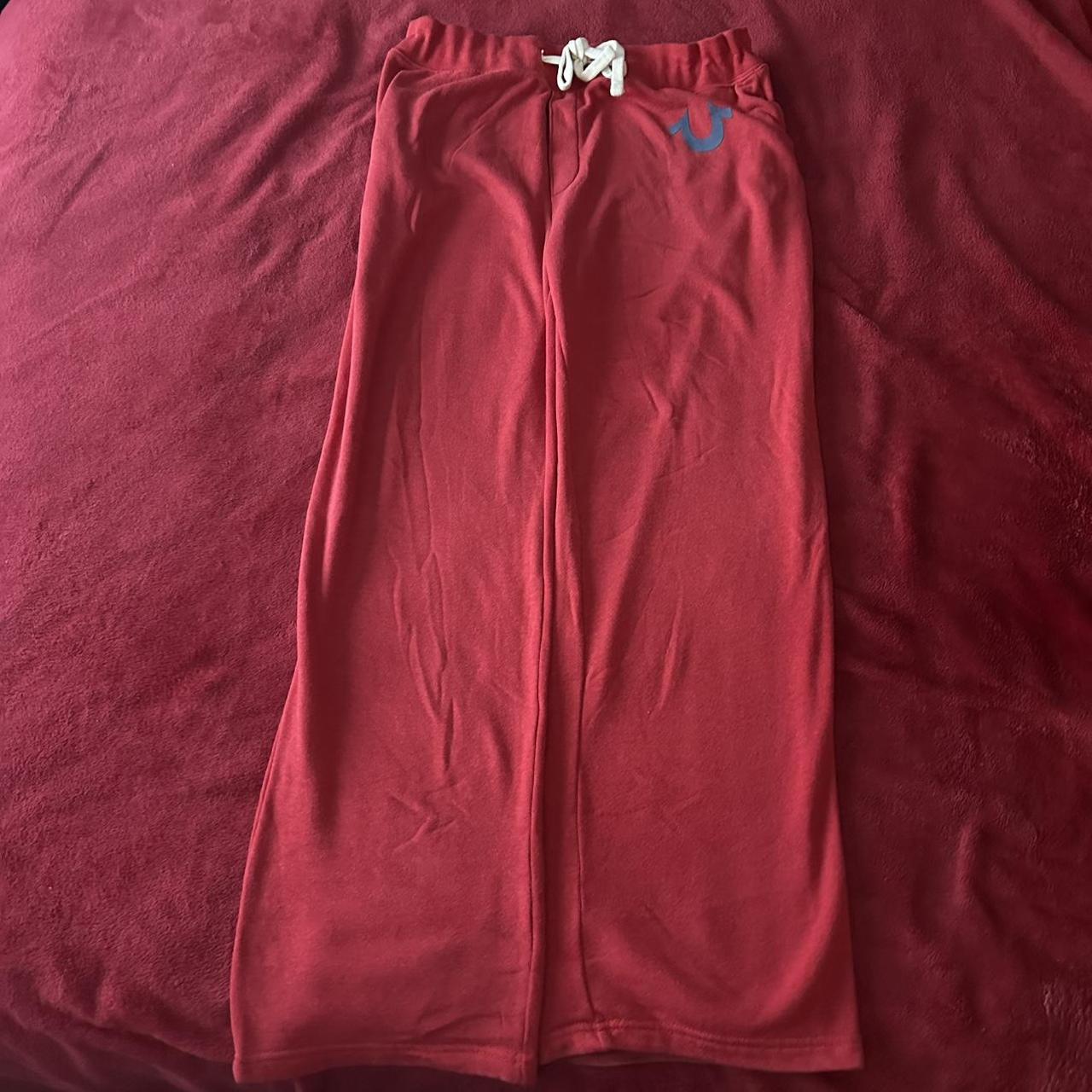 True Religion Men's Red and Burgundy Joggers-tracksuits