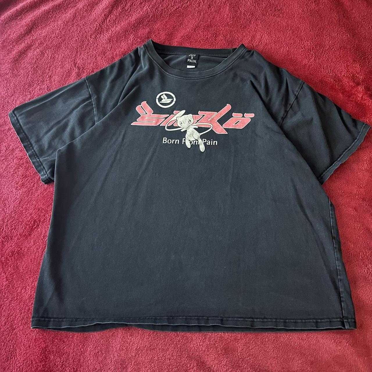 Born From Pain Sicko Men's Black and Navy T-shirt